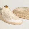 Ball Star LTD para hombre con estrella de gamuza beige y lengüeta del talón de cuero laminado platino