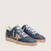 Ball Star LTD para hombre en cuero azul oscuro con estrella de gamuza beige