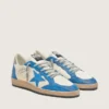 Ball Star LTD para hombre en cuero blanco con estrella de cuero azul claro