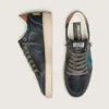 Ball Star LTD para hombre en cuero negro con estrella bordada en verde