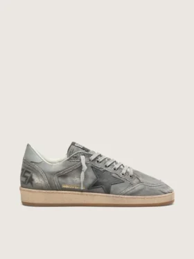 Ball Star LTD para hombre en denim gris con estrella de cuero negro