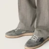 Ball Star LTD para hombre en denim gris con estrella de cuero negro