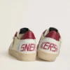 Ball Star LTD para hombre en napa color crema con estrella de cuero blanco e inserciones de gamuza roja