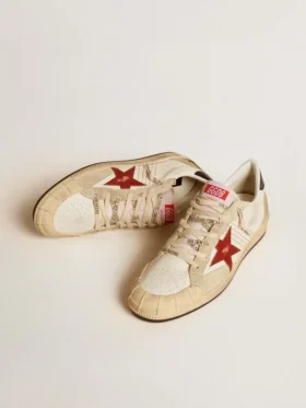 Ball Star LTD para hombre en piel napa con estrella de piel roja y lengüeta de piel en el talón