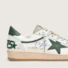 Ball Star LTD para hombre en cuero blanco con estrella verde y Pieles