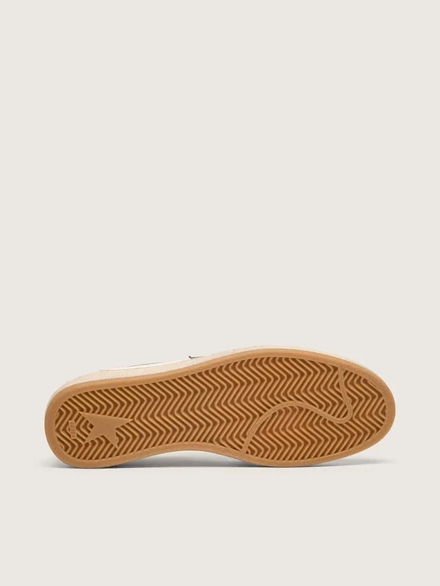 Ball Star LTD para hombre en cuero blanco con estrella verde y Pieles