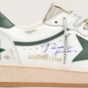 Ball Star LTD para hombre en cuero blanco con estrella verde y Pieles