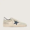 Ball Star LTD para mujer en gamuza gris con estrella azul e inserciones de crochet color crema