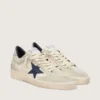 Ball Star LTD para mujer en gamuza gris con estrella azul e inserciones de crochet color crema