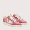 Ball Star LTD para mujer en gamuza rosa con estrella de cuero color crema e inserciones de gamuza roja