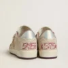 Ball Star LTD para mujer en gamuza rosa y beige con lengüeta del talón de cuero gris perla