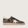 Ball Star LTD para mujer en napa color ébano con bordado multicolor y estrella blanca