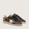Ball Star LTD para mujer en napa color ébano con bordado multicolor y estrella blanca