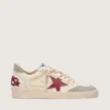 Ball Star LTD para mujer en napa con estrella de cuero y lengüeta de talón de gamuza plateada