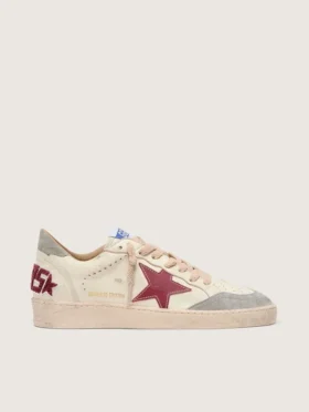 Ball Star LTD para mujer en napa con estrella de cuero y lengüeta de talón de gamuza plateada