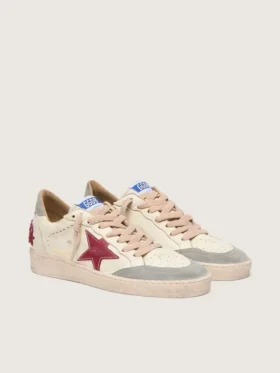 Ball Star LTD para mujer en napa con estrella de cuero y lengüeta de talón de gamuza plateada