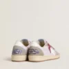 Ball Star LTD para mujer en nylon lila con estrella de cuero blanco e inserciones de gamuza