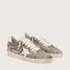 Ball Star LTD para mujer en piel de potro con estampado de leopardo y estrella de cuero color crema