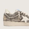 Ball Star LTD para mujer en piel de potro con estampado de leopardo y estrella de cuero color crema