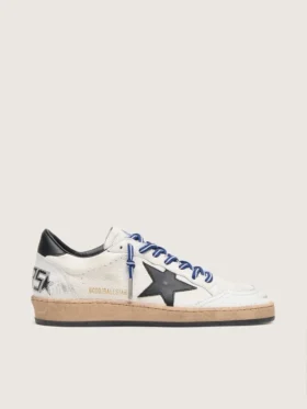Ball Star LTD para hombre en piel napa blanca con estrella y lengüeta del talón de piel negra