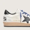 Ball Star LTD para hombre en piel napa blanca con estrella y lengüeta del talón de piel negra