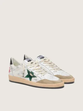 Ball Star para hombre con estrella de cuero metalizado y lengüeta de talón de cuero gris