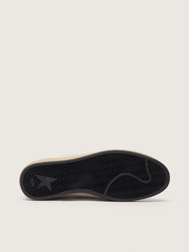 Ball Star para hombre con estrella de cuero metalizado y lengüeta de talón de cuero gris