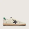 Ball Star para hombre con estrella de cuero negro y lengüeta de talón de cuero verde