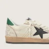 Ball Star para hombre con estrella de cuero negro y lengüeta de talón de cuero verde