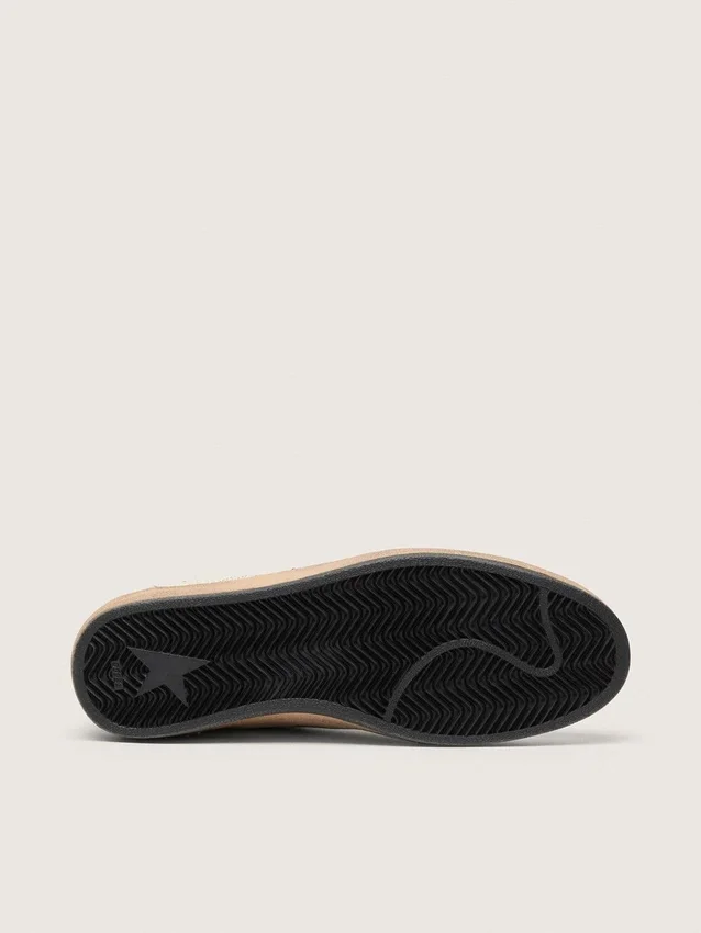 Ball Star para hombre con estrella de cuero negro y lengüeta de talón de cuero verde