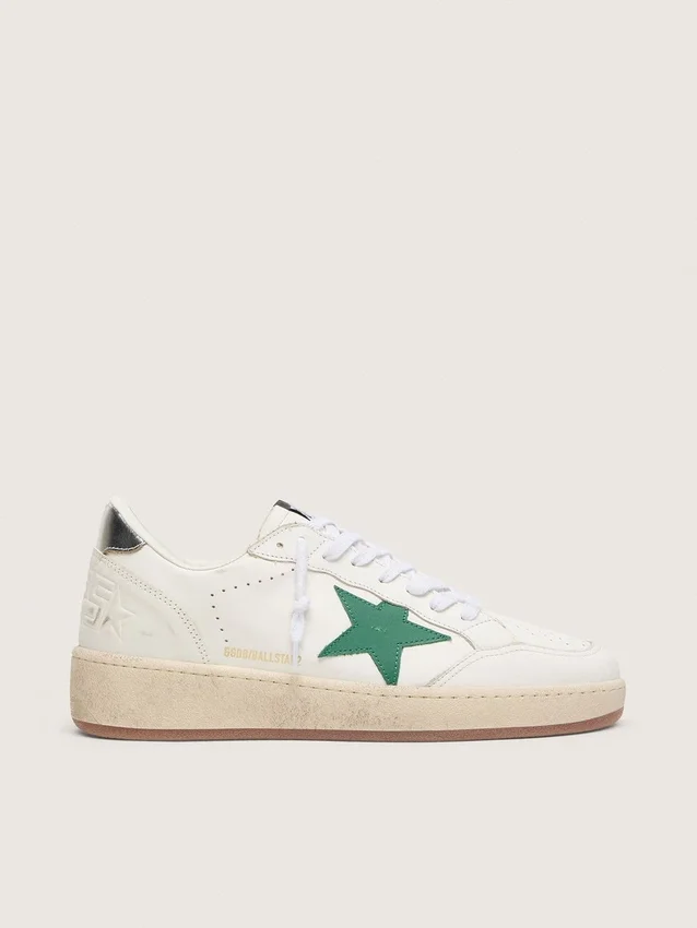 Ball Star para mujer con estrella de cuero verde y lengüeta metálica en el talón
