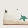 Ball Star para mujer con estrella de cuero verde y lengüeta metálica en el talón