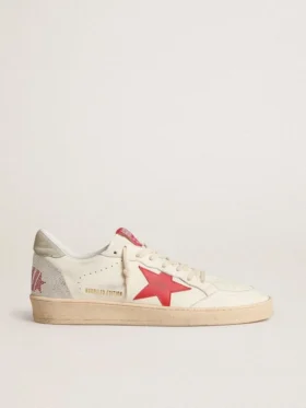 Ball Star para hombre de San Valentín con estrella de cuero rojo y letras rojas de Swarovski