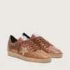 Ball Star para hombre en cuero marrón con estrella de gamuza beige y cuentas