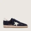 Ball Star para hombre en gamuza azul oscuro con estrella de cuero blanco