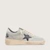 Ball Star para hombre en gamuza gris con estrella de cuero negro