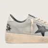 Ball Star para hombre en gamuza gris con estrella de cuero negro