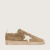 Ball Star para hombre en gamuza marrón con estrella de cuero blanco