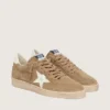 Ball Star para hombre en gamuza marrón con estrella de cuero blanco
