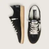 Ball Star para hombre en gamuza negra con estrella de cuero blanco