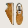 Ball Star para hombre en gamuza ocre con estrella de cuero y lengüeta del talón de gamuza azul claro