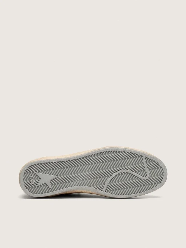 Ball Star para hombre en gamuza ocre con estrella de cuero y lengüeta del talón de gamuza azul claro