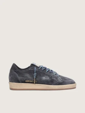 Ball Star para hombre en gamuza perforada azul oscuro con estrella de gamuza azul oscuro