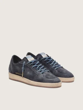 Ball Star para hombre en gamuza perforada azul oscuro con estrella de gamuza azul oscuro