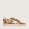 Ball Star para hombre en lana con estrella de cuero color crema e inserciones de cuero encerado marrón