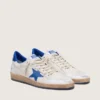 Ball Star para hombre en napa blanca con estrella y lengüeta del talón azules