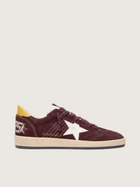 Ball Star para hombre en nobuk color chocolate con estrella de cuero y lengüeta en el talón