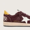 Ball Star para hombre en nobuk color chocolate con estrella de cuero y lengüeta en el talón