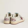 Ball Star para hombre en nubuck con estampado de cocodrilo y estrella de gamuza color burdeos