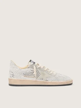 Ball Star para mujer con cristales Swarovski y estrella de gamuza gris